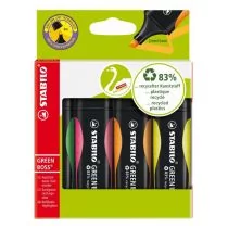 Stabilo ZAKREŚLACZ BOSS 4-KOLORY GREEN EKO 6070/4 20393 - Zakreślacze - miniaturka - grafika 1
