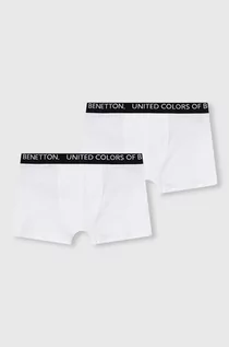 Majtki dla dzieci - United Colors of Benetton bokserki 2-pack kolor biały - grafika 1
