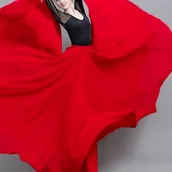 Inne - TEMU Elegancka Dwuwarstwowa Spódnica Tańca z Szyfonu - Wysoki Stan, Długa, Przepuszczająca, Idealna do i Nowoczesnego Tańca, Oddychająca i Możliwa do - miniaturka - grafika 1