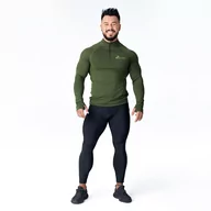 Koszulki sportowe męskie - Męska koszulka techniczna Olimp – Men Functional Zip Longsleeve-XL - miniaturka - grafika 1