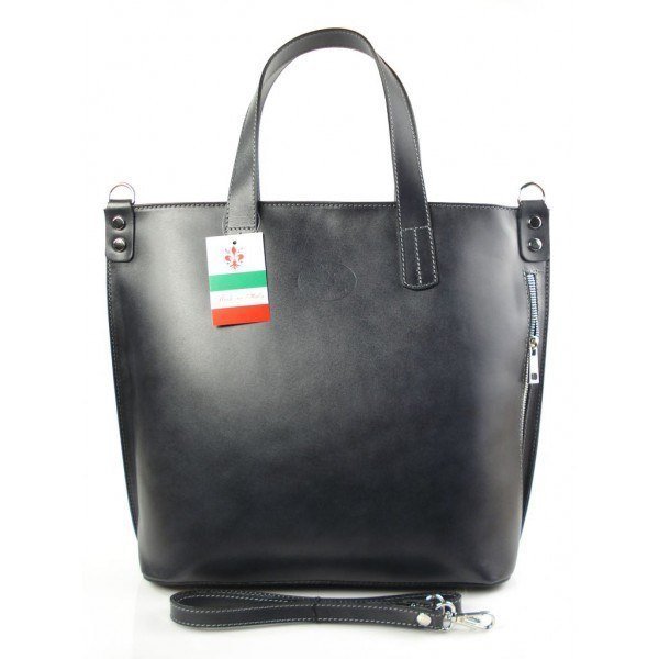 SZARA - GRAFIT WŁOSKA DUŻA TORBA SHOPPER BAG A4 SB546G2