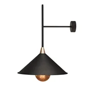 Lampy ścienne - Ścienny kinkiet metalowy Merto 4019 Shilo loftowa stożek czarna - miniaturka - grafika 1