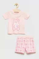 Piżamy damskie - Guess piżama dziecięca kolor różowy z nadrukiem - miniaturka - grafika 1