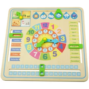 Tablica Edukacyjna Manipulacyjna ZEGAR DNI DZIECI - Puzzle - miniaturka - grafika 1