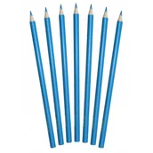 Kredki, ołówki, pastele i pisaki - Kredki ołówkowe trójkątne Shan Niebieskie jasne 12 sztuk - miniaturka - grafika 1