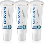 Pasty do zębów - Sensodyne Repair & Protect Extra Fresh pasta do zębów chroniąca zęby i dziąsła 3x75 ml - miniaturka - grafika 1