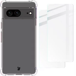 Bizon Etui + 2x szkło Case Clear Pack do Google Pixel 7 przezroczyste - Etui i futerały do telefonów - miniaturka - grafika 1
