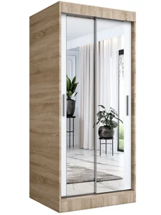 Szafa przesuwna w kolorze dąb sonoma + biały N9-N29 - Szafy Szafa przesuwna w kolorze dąb sonoma + biały N9-N29 - Szafy - miniaturka - grafika 1