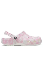 Klapki i japonki damskie - Crocs Klapki Classic Duke Print Clog 210003 Różowy - miniaturka - grafika 1