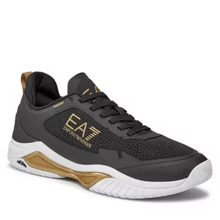 Półbuty męskie - Sneakersy EA7 Emporio Armani X8X155 XK358 R347 Black+Gold+White - grafika 1