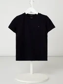 Koszulki dla chłopców - T-shirt z bawełny organicznej z detalami z logo - miniaturka - grafika 1