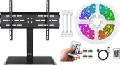 Uchwyty do telewizora - Mozos Stojak podłogowy Vesa 32'' - 70'' + Taśma LED LEDTV-SET - miniaturka - grafika 1