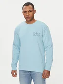 Bluzy męskie - Lee Bluza Wobbly 112349357 Błękitny Regular Fit - miniaturka - grafika 1
