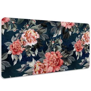 Mata ochronna na biurko Czerwone piwonie 100x50 cm, Dywanomat - Podkładki na biurko - miniaturka - grafika 1