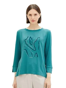 TOM TAILOR T-shirt damski, 21178 - Ever Green, 3XL - Koszulki i topy damskie - miniaturka - grafika 1