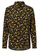 Koszule damskie - Tommy Hilfiger - Bluzka damska, żółty|niebieski - miniaturka - grafika 1