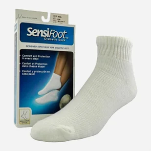 Skarpety uciskowe Jobst Sensifoot Diabetes Short Socks White T/XL (4042809173345) - Bielizna lecznicza - miniaturka - grafika 1