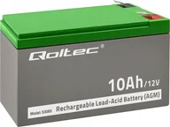 Ładowarki i akumulatory - Qoltec Akumulator AGM 12V 10Ah Bezobsługowy do UPS - miniaturka - grafika 1