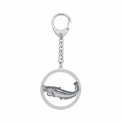 Breloki - Srebrny Brelok Ryba Sum Grawer - miniaturka - grafika 1