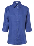 Koszule damskie - Marie Lund - Damska bluzka lniana  Rihab, niebieski - miniaturka - grafika 1