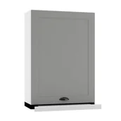 Szafki kuchenne - Szafka kuchenna wisząca z okapem 60 ADELE W60 SLIM/88 P/L szary mat/srebrna - miniaturka - grafika 1