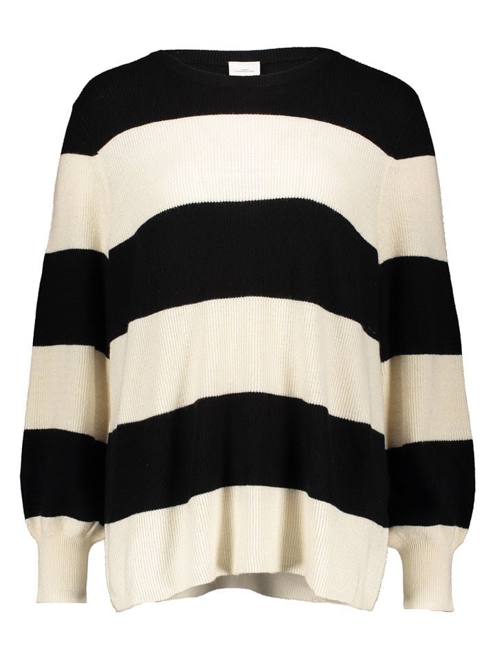 ONLY Sweter w kolorze czarno-kremowym