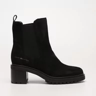 Trampki damskie - TOMMY HILFIGER ESSENTIAL MIDHEEL SUEDE BOOTIE - Tommy Hilfiger - miniaturka - grafika 1