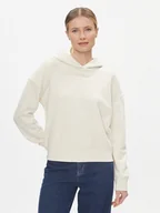 Bluzy damskie - Calvin Klein Bluza Micro Logo K20K206631 Écru Regular Fit - miniaturka - grafika 1