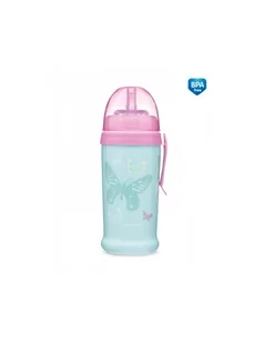 Canpol Babies Babies Babies, Butterfly, Bidon niekapek, 350 ml, Turkusowy - Bidony dla dzieci - miniaturka - grafika 2