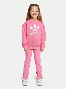 adidas Komplet bluza i legginsy JY3741 Różowy Flared Fit - Legginsy - miniaturka - grafika 1