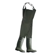 Botki męskie - Dunlop 388 VP waadbroek wodery/kalosze, 41 EU PVC CHEST WADER GREEN 07 - miniaturka - grafika 1