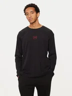 Koszulki męskie - Hugo Longsleeve 50525229 Czarny Regular Fit - miniaturka - grafika 1