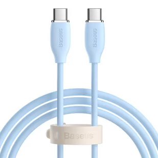 Baseus kabel, przewód USB Typ C USB Typ C 100W długość 1,2 m Jelly Liquid Silica Gel niebieski CAGD030003 - Kable USB - miniaturka - grafika 1