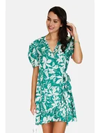 Sukienki - ASSUILI Sukienka w kolorze biało-turkusowym - miniaturka - grafika 1