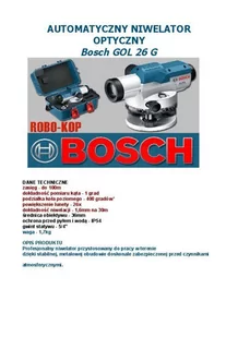 Bosch NIWELATOR GOL 26 G + BT160+GR500 - Sprzęt geodezyjny - miniaturka - grafika 1