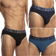 Majtki męskie - SLIPY MĘSKIE Lama 1047SD bawełniane majtki dopasowane 3 PARY - XXL - miniaturka - grafika 1