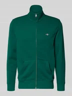 Bluzy męskie - Bluza rozpinana z wyhaftowanym logo - miniaturka - grafika 1