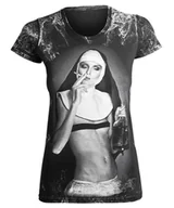 Bluzki damskie - bluzka damska AMENOMEN - NUN SMOKING (OMEN107DA ALLPRINT WHITE)-L - miniaturka - grafika 1