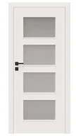Drzwi wewnętrzne - Dre Drzwi Wewnętrzne Z Szybą Modern 30 Okleina Biała Mat - miniaturka - grafika 1