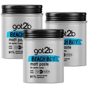 Kosmetyki do stylizacji włosów - 3x Matująca pasta do włosów got2b Beach Boy 100 ml - miniaturka - grafika 1