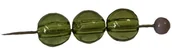 Półfabrykaty do biżuterii - Korale Akrylowe Kula 12mm (8szt) Oliwkowy - miniaturka - grafika 1