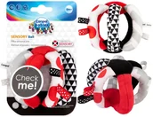 Zabawki sensoryczne - CANPOL PLUSZOWA PIŁKA SENSORYCZNA KONTRASTOWA +0m - miniaturka - grafika 1