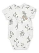 Body dla niemowląt - Niemowlęce body z krótkim rękawem rośliny kremowe Nicol,r.56 - miniaturka - grafika 1