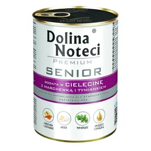 Dolina Noteci Premium Senior Bogata W Cielęcinę Z Marchewką I Tymiankiem 400g - Mokra karma dla psów - miniaturka - grafika 1