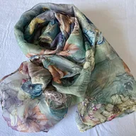 Inne - TEMU Chic Szal z Wzorem Kwiatowym z Przędzy Bali dla Kobiet - Miękki, Lekki Szal z Poliestru w Żywe Kolory, Idealny na Podróże i Ochronę Przed - miniaturka - grafika 1