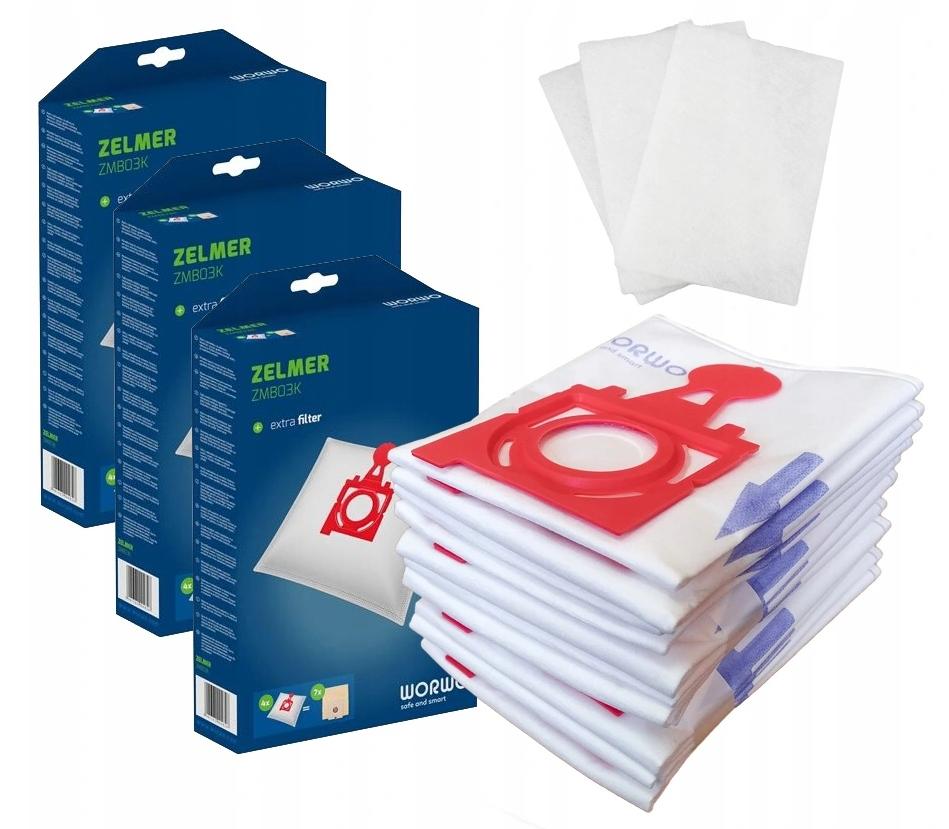 12x Worki Odkurzacza Zelmer Jupiter ZVC427HT