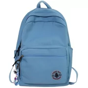 Plecak Szkolny Młodzieżowy Miejski Pojemny Brelok Niebieski