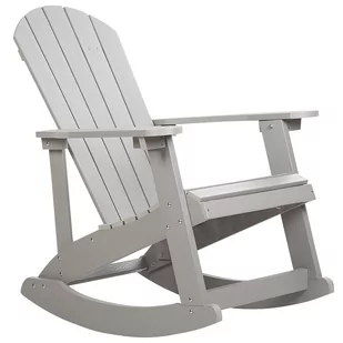 Fotel bujany ogrodowy jasnoszary ADIRONDACK - Fotele i krzesła ogrodowe - miniaturka - grafika 1