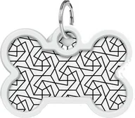 Odblaski i adresówki - Collar WAU DOG SMART ID ADRESÓWKA KOŚĆ GEOMETRIA - miniaturka - grafika 1