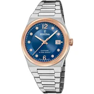 Zegarki damskie - Festina Swiss Made zegarek damski na bransolecie wodoszczelny z cyrkoniami 20037/2 - miniaturka - grafika 1